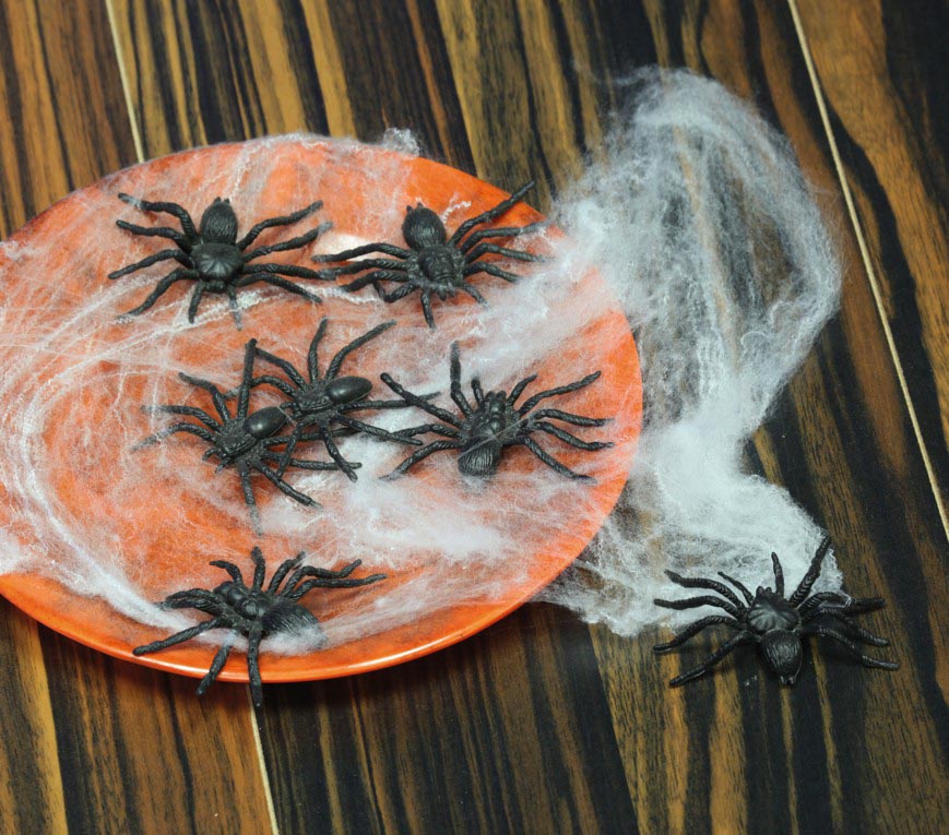 BAG: 8 SPIDERS,            6 CM