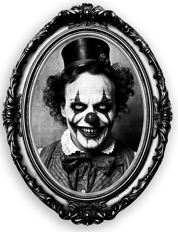 1 STICKER CLOWN PAINTING, 30x23 CM