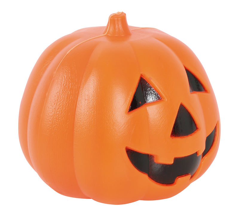 PUMPKIN WITH LIGHT, PLASTIC, 15 CMS.