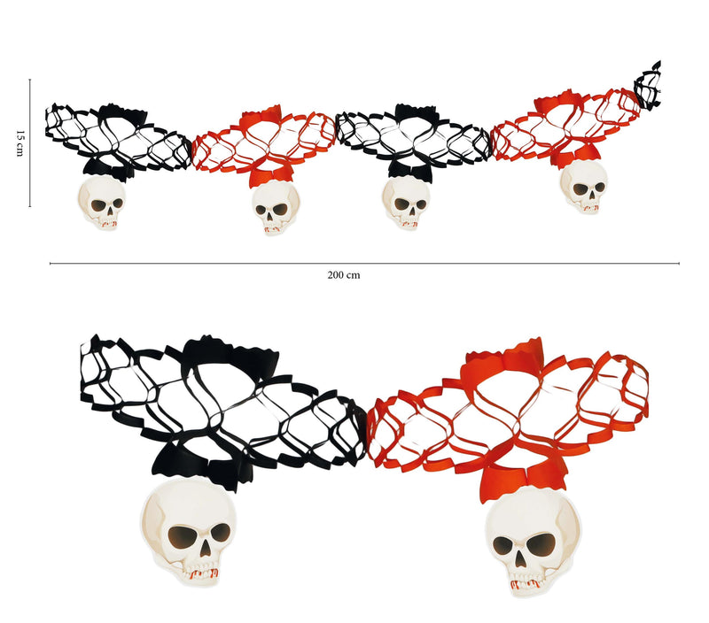 SKULL GARLAND 15X200 CMS.