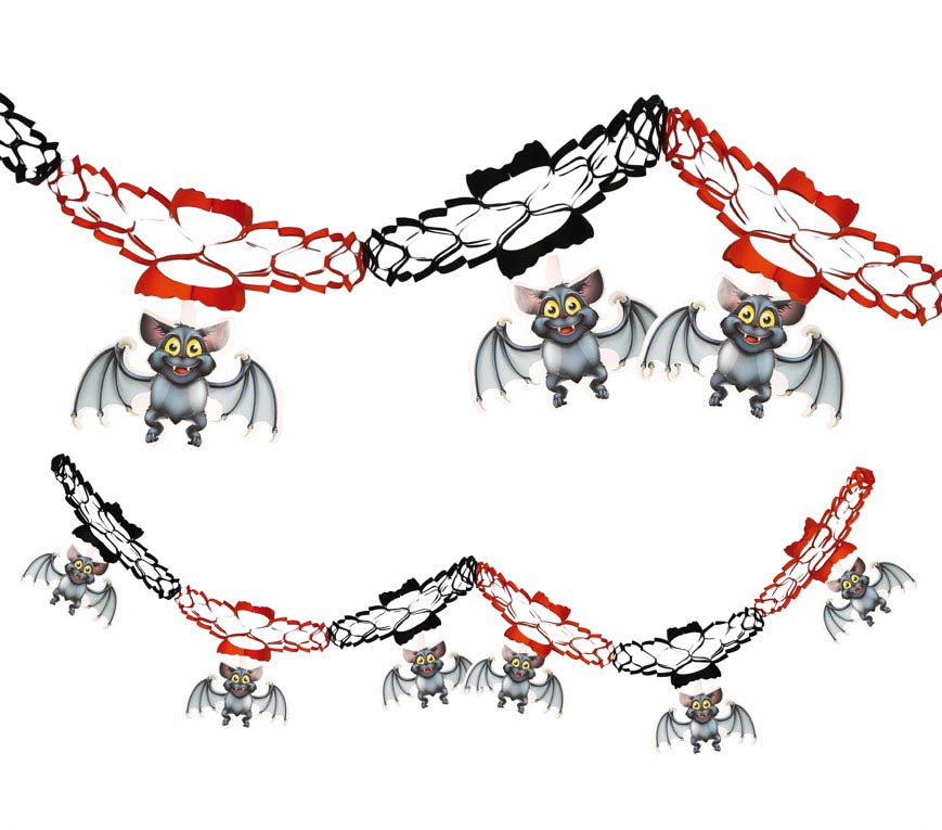 HALLOWEEN FANTASY GARLAND BAT, 15X20 CMS