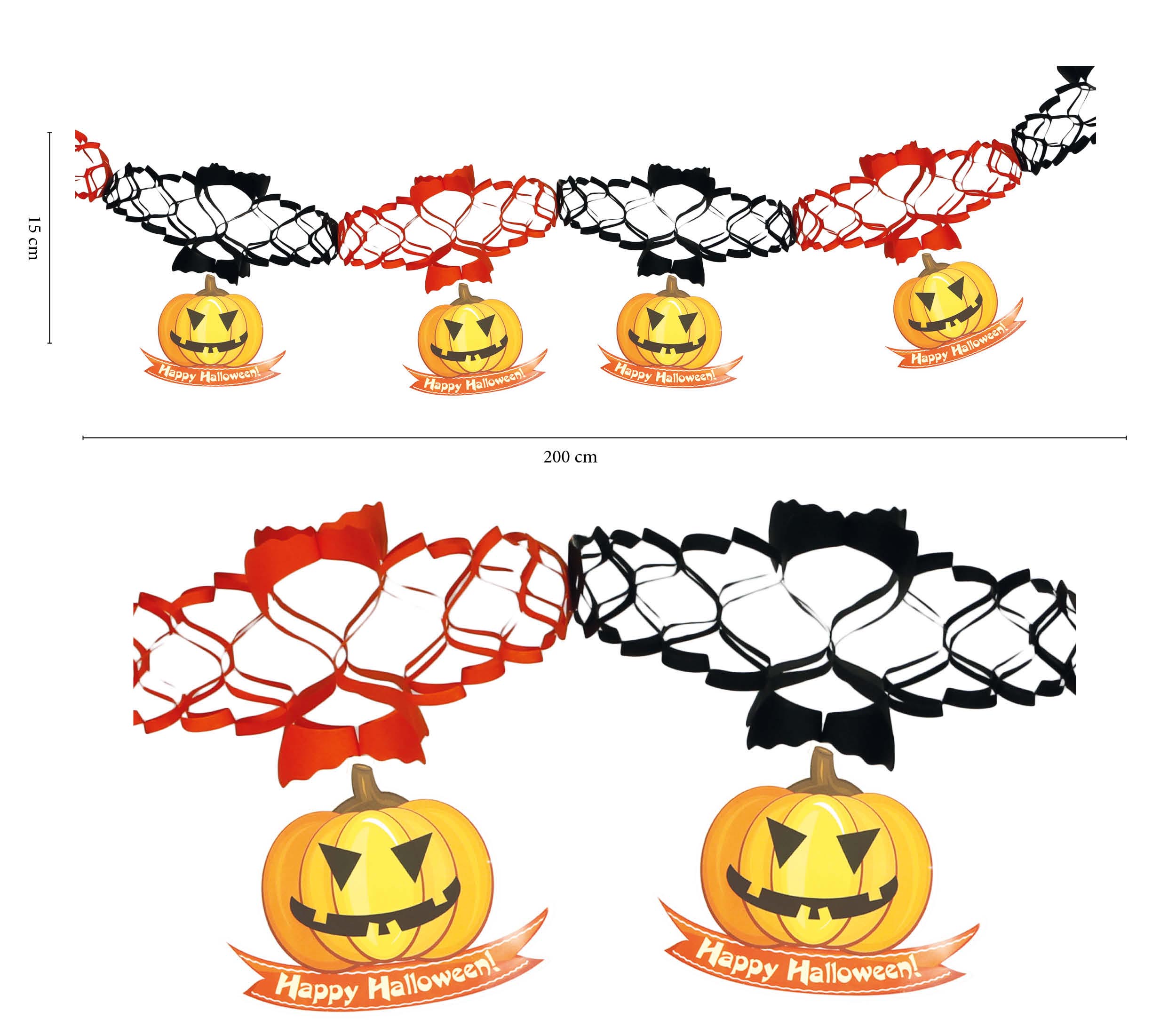 HALLOWEEN FANTASY GARLAND, 14.5x200 CM