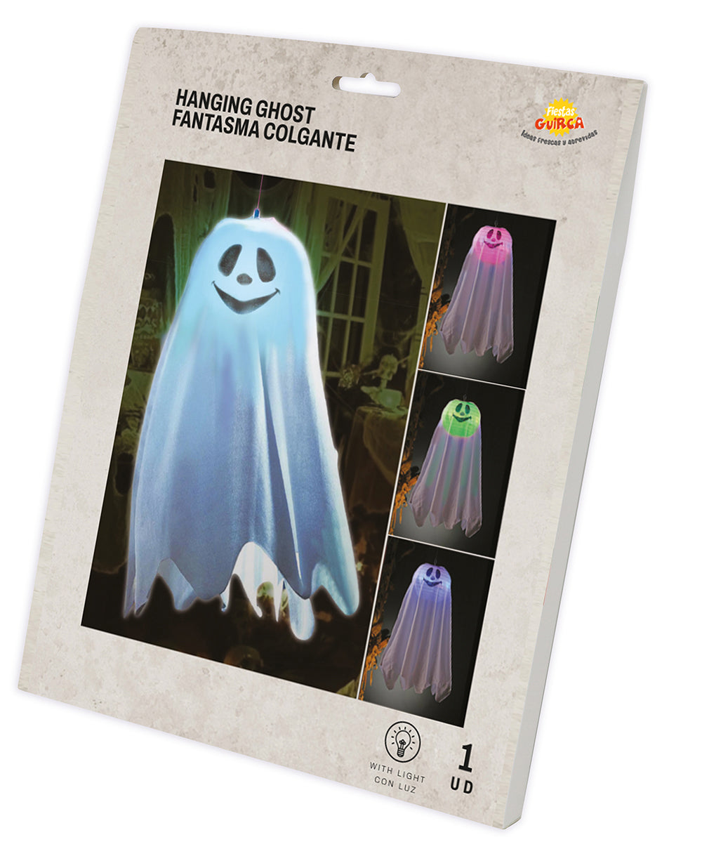 HANGING GHOST WITH LIGHT, 60 CM