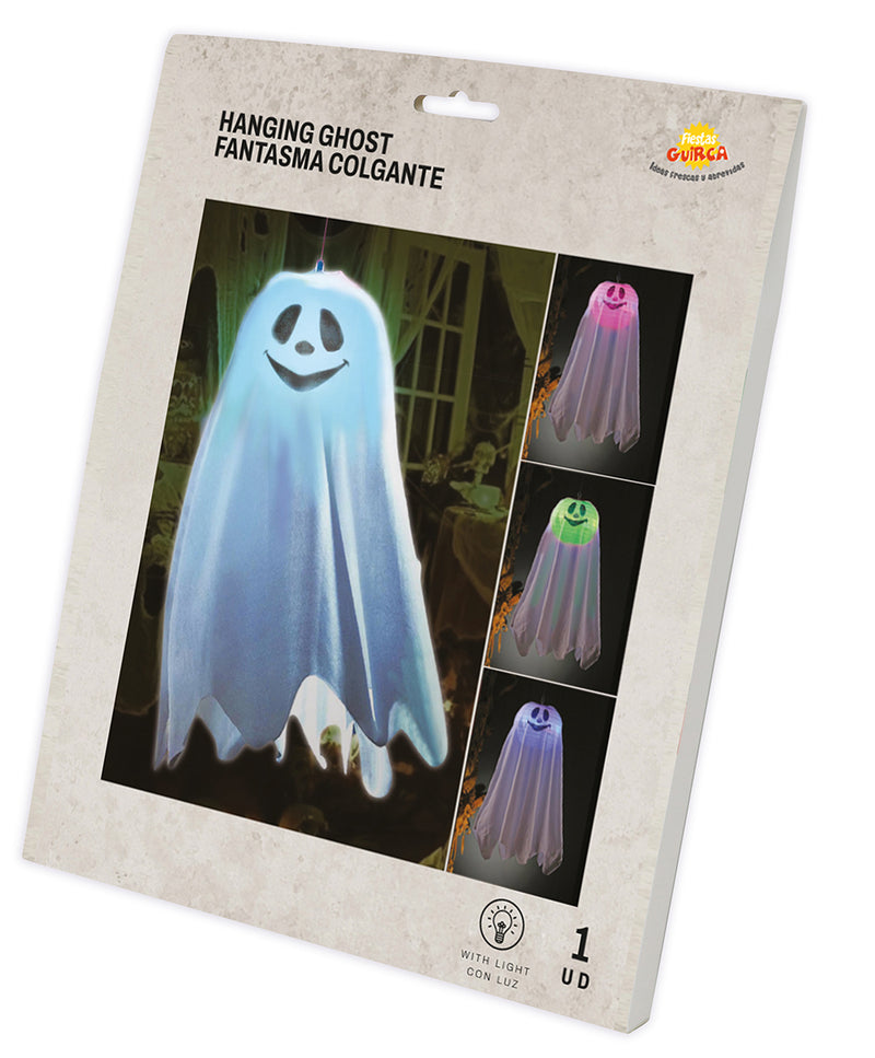 HANGING GHOST WITH LIGHT, 60 CM