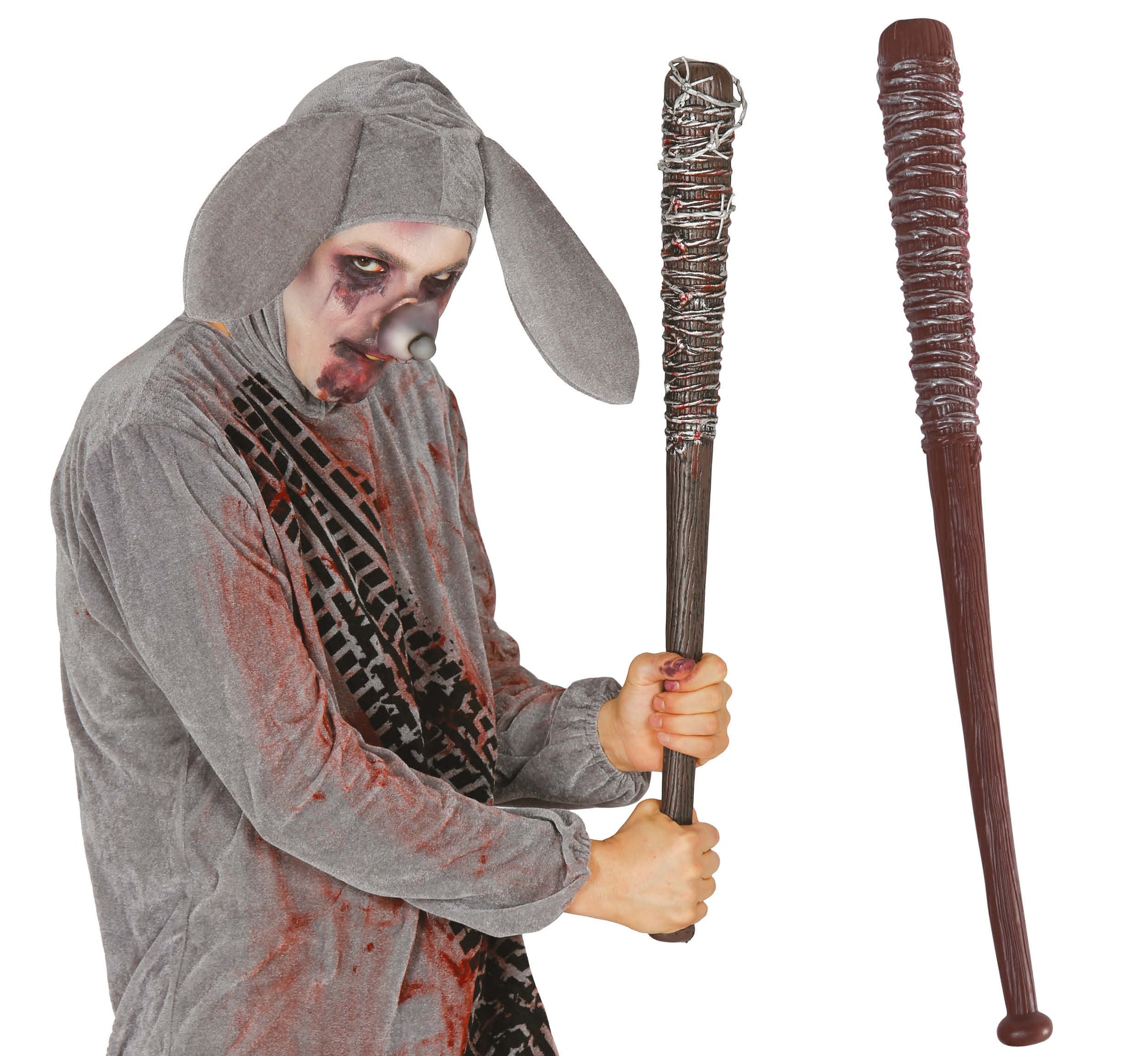 BASEBALL BAT WITH 73 CM BARBED WIRE