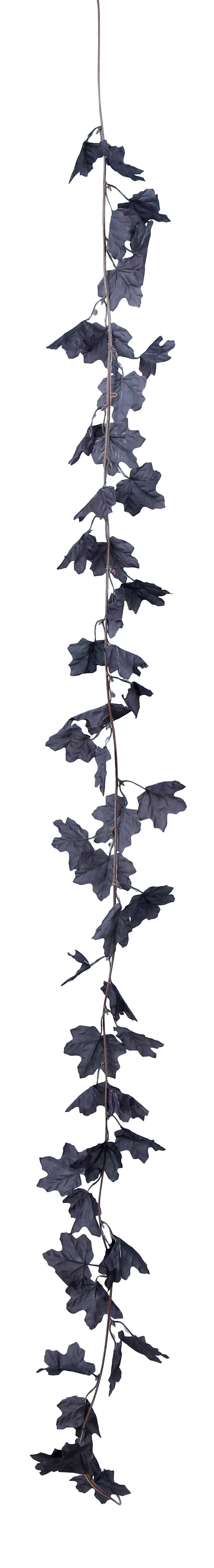 BLACK LEAVES GARLAND 180 CM