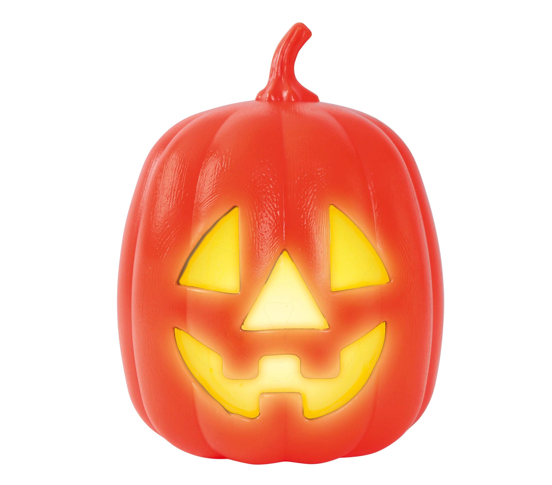 PUMPKIN WITH LIGHT, PLASTIC, 27 CMS