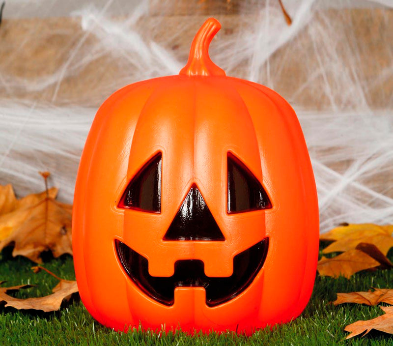 PUMPKIN WITH LIGHT, PLASTIC, 27 CMS