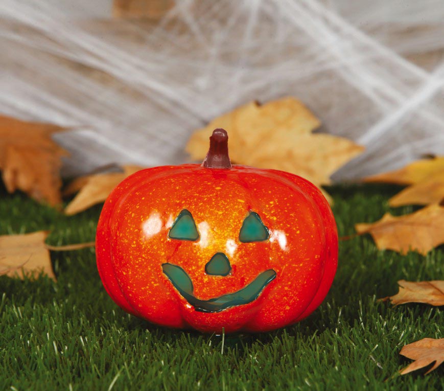 PUMPKIN WITH LIGHT 16 CM