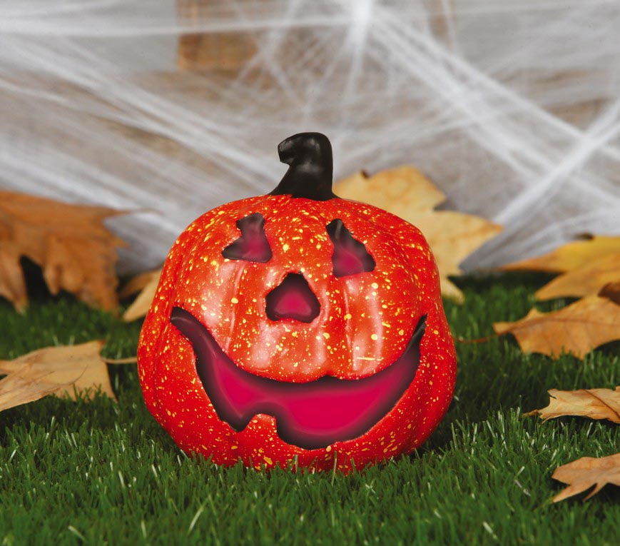 PUMPKIN WITH LIGHT 15 CM