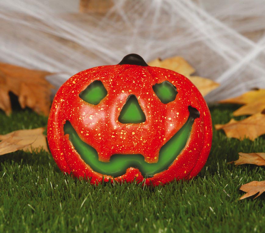 PUMPKIN WITH LIGHT 17 CM