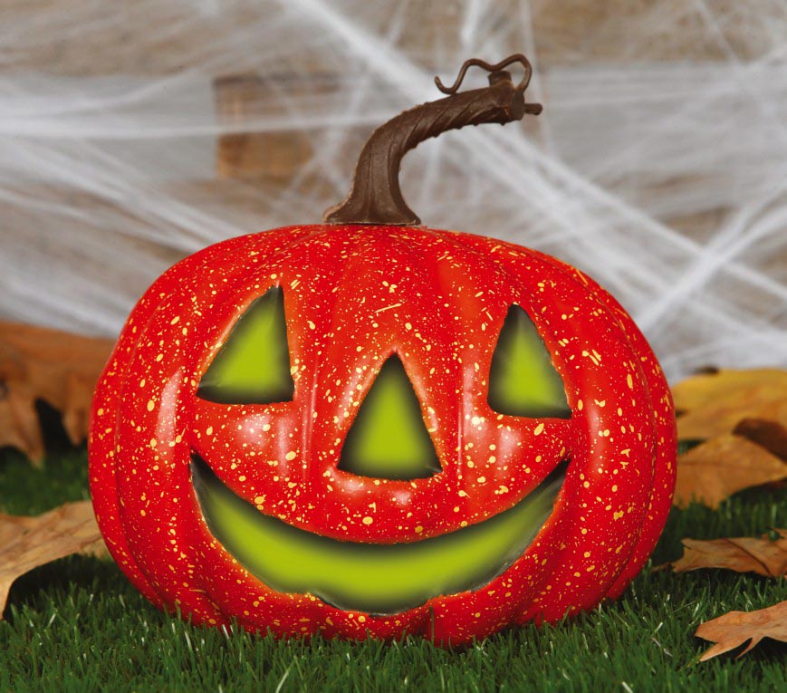 PUMPKIN WITH LIGHT 20 CM