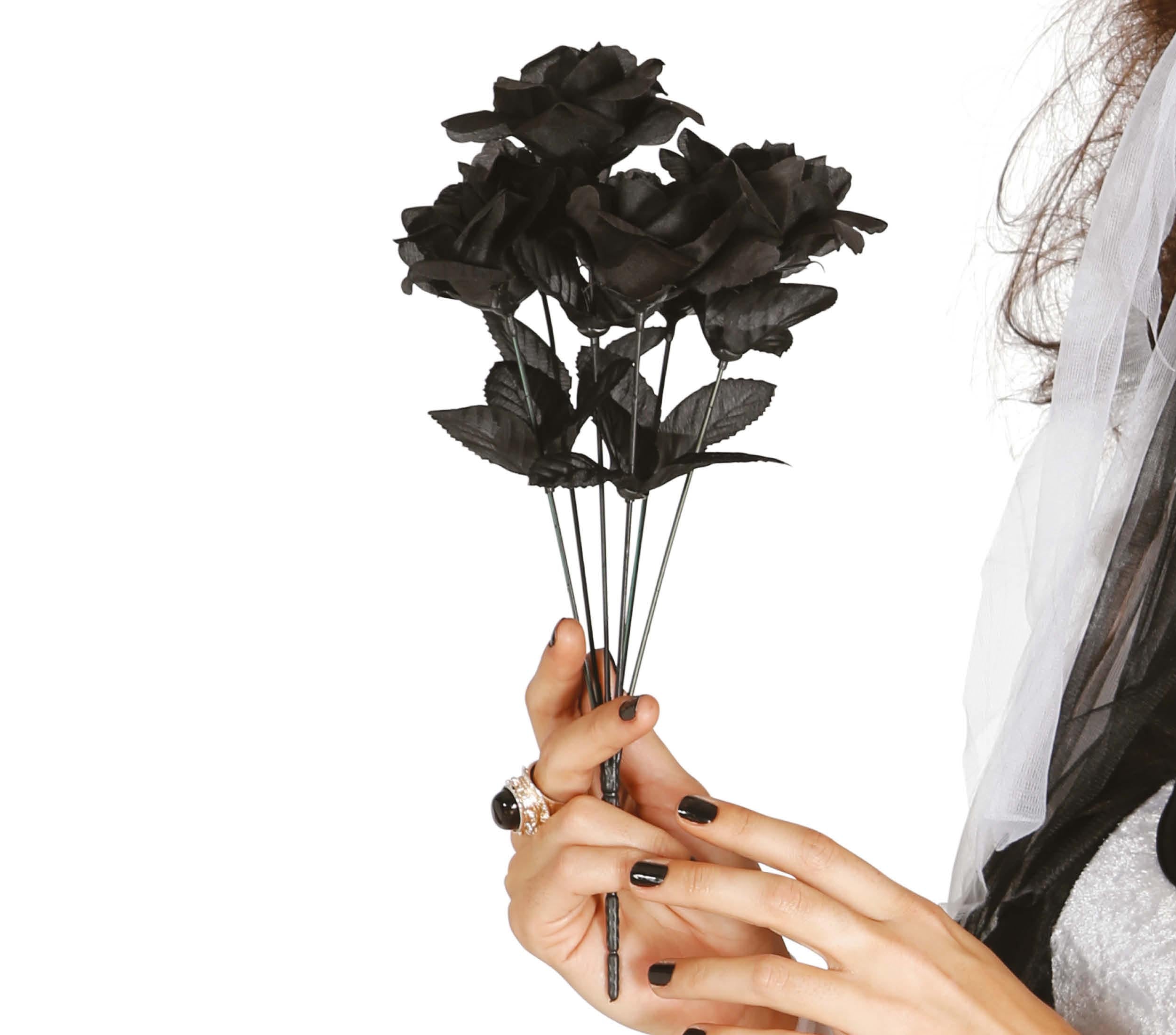 BLACK ROSES BRANCH, 35 CM