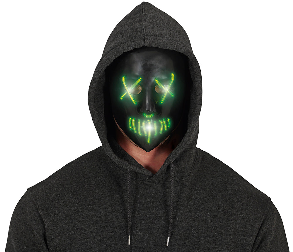 BLACK MASK WITH LIGHT, PVC