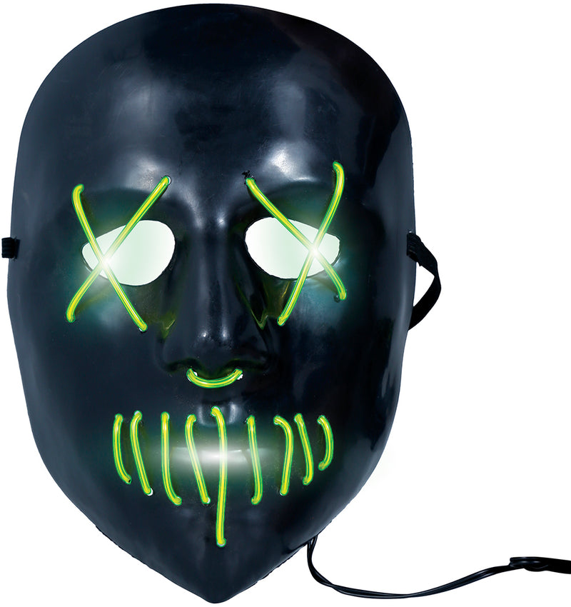 BLACK MASK WITH LIGHT, PVC