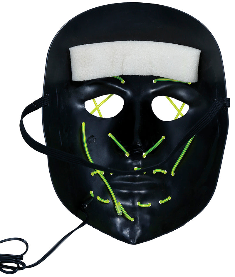 BLACK MASK WITH LIGHT, PVC