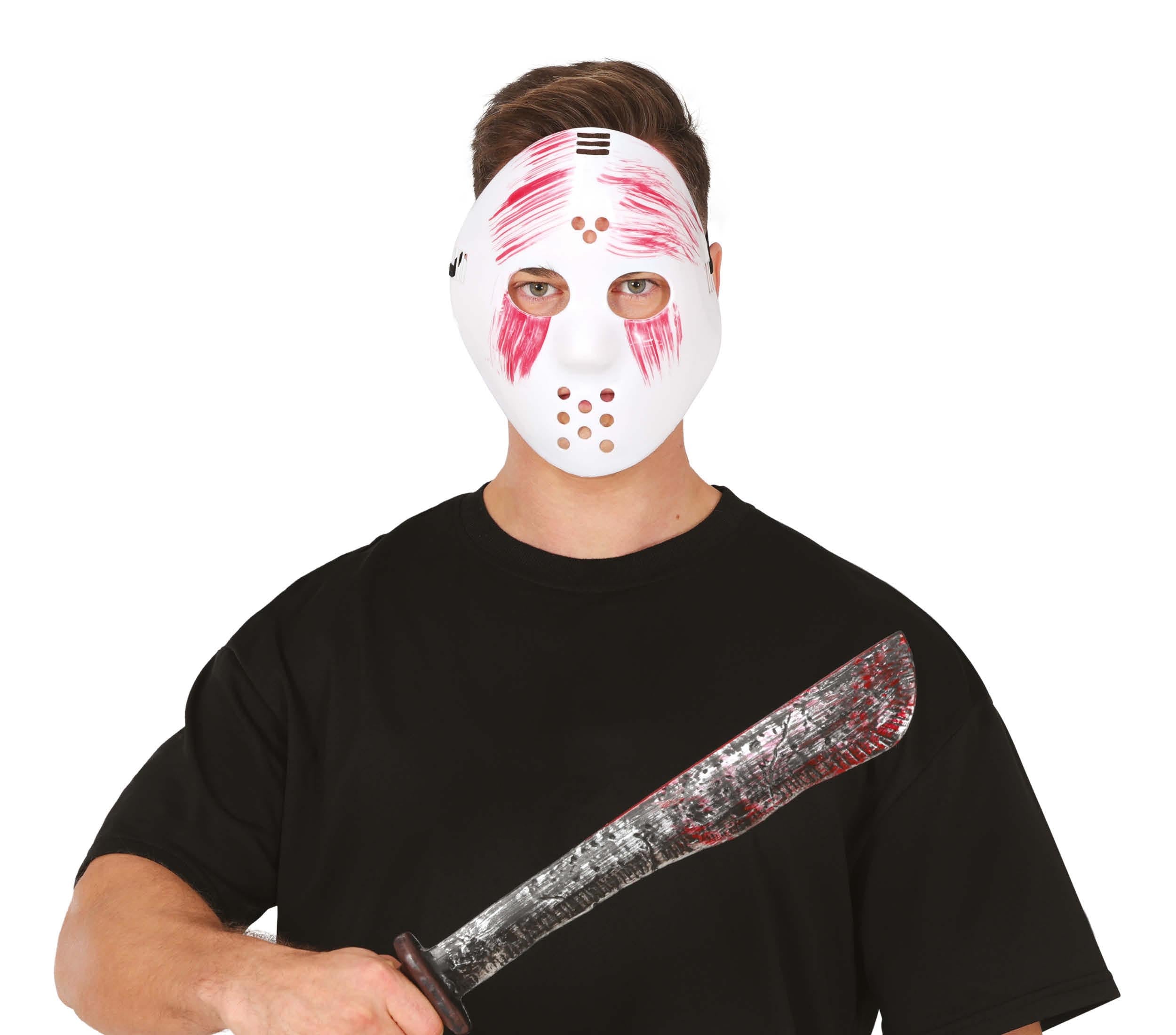 WHITE MASK WITH MACHETE PVC