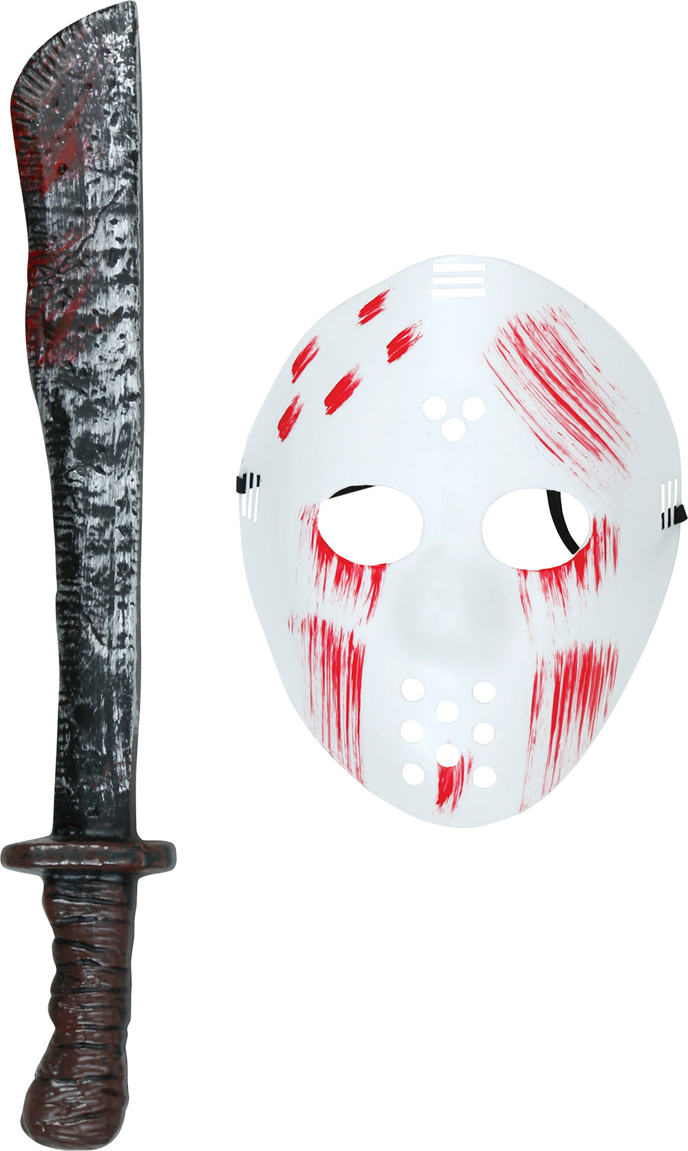 WHITE MASK WITH MACHETE PVC