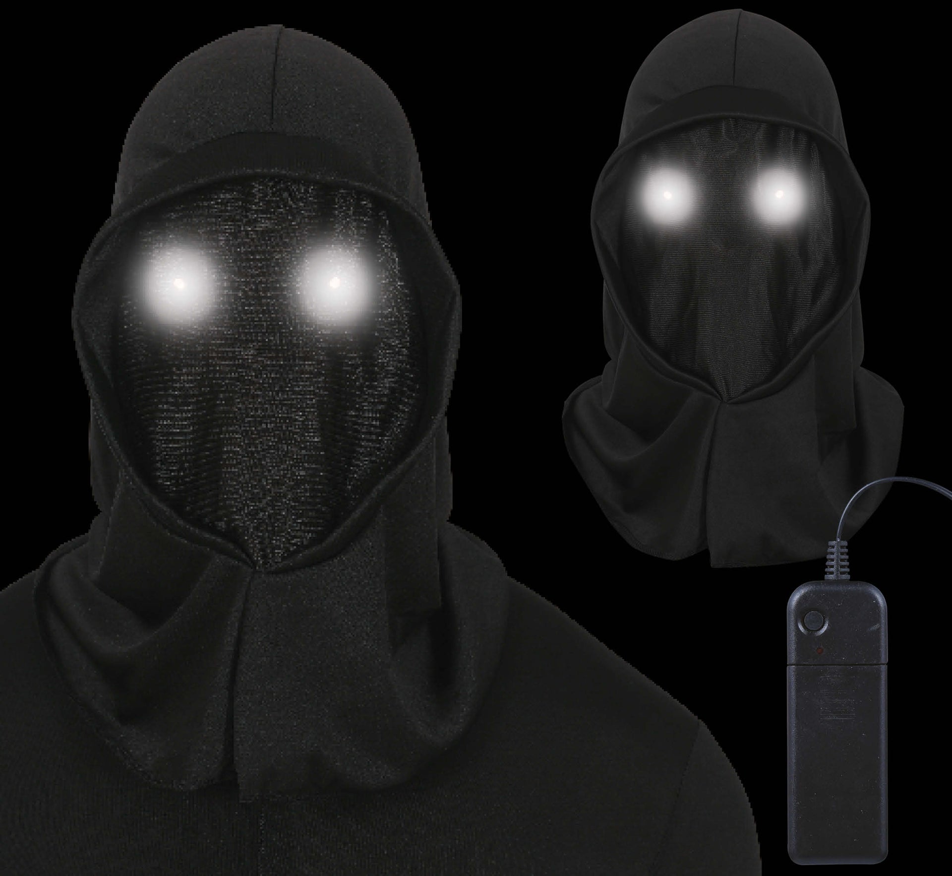 HOOD WITH LEDS IN THE EYES