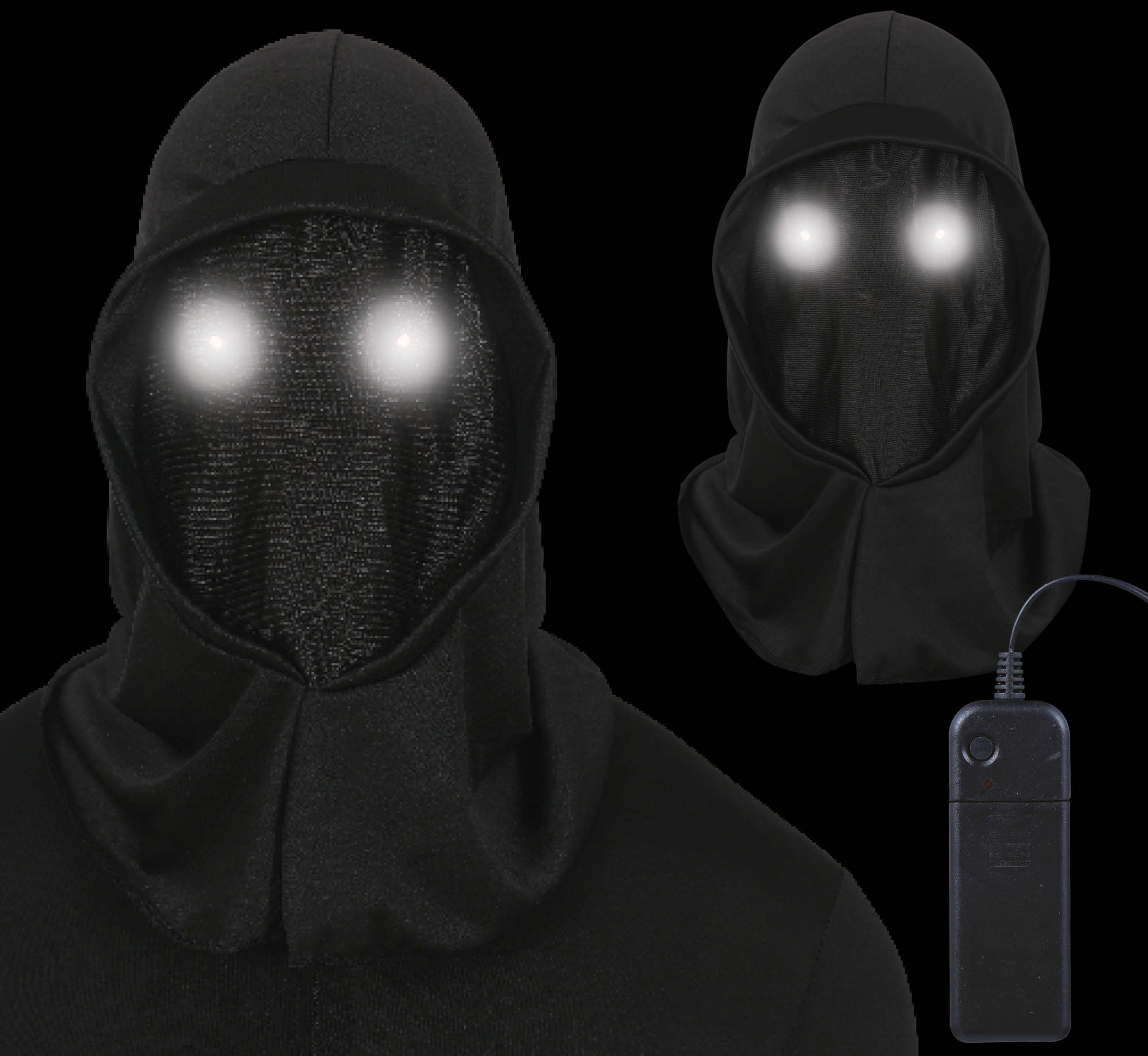 HOOD WITH LEDS IN THE EYES