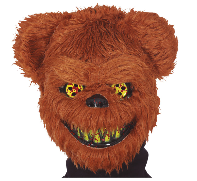 HORROR BEAR MASK WITH FUR,PVC