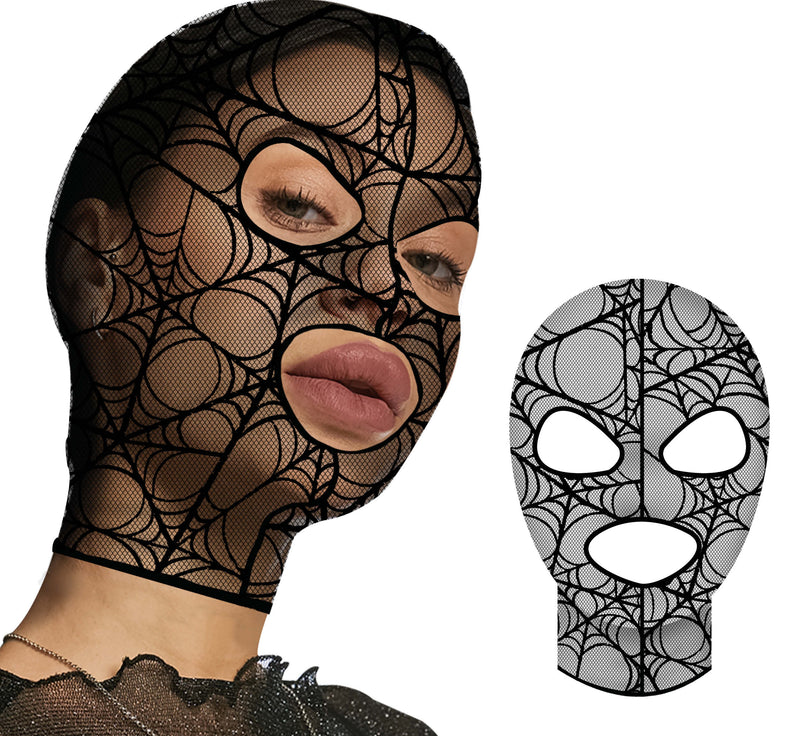 LACE FABRIC COBWEB HOOD