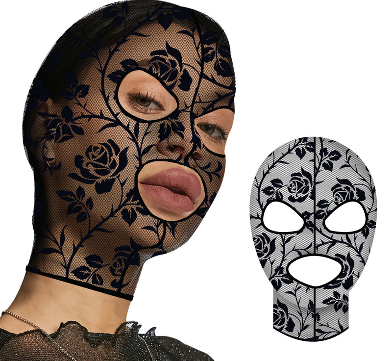 LACE FABRIC FLOWERS HOOD