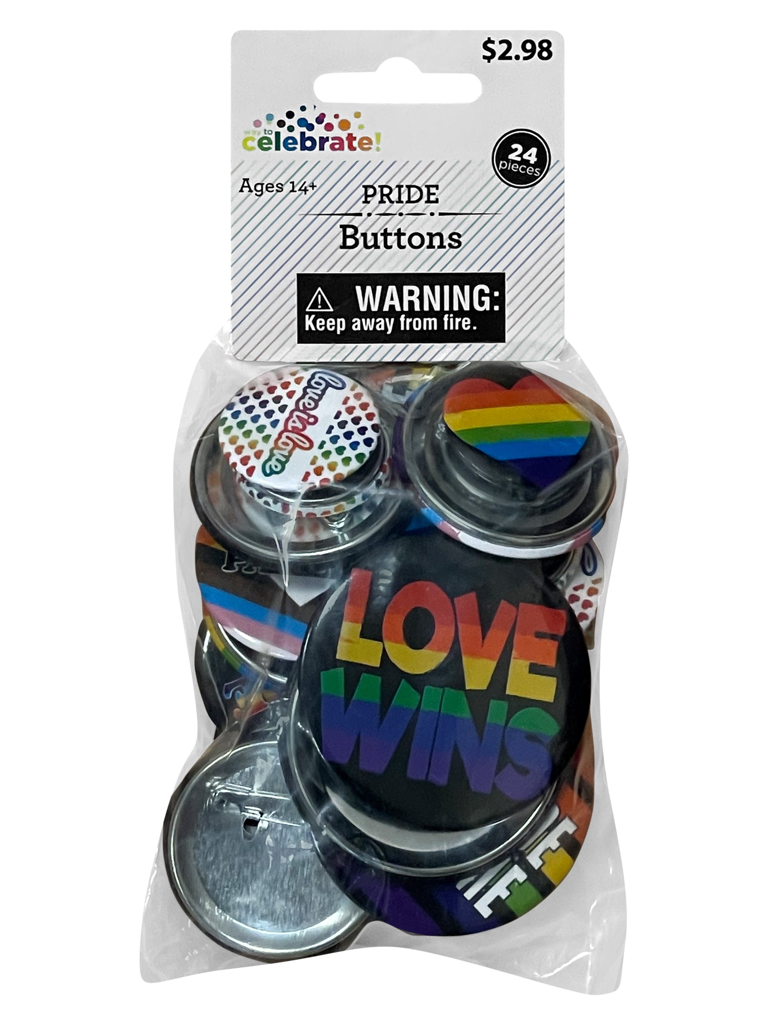 Pride - Pack Of 24 Rainbow Badges