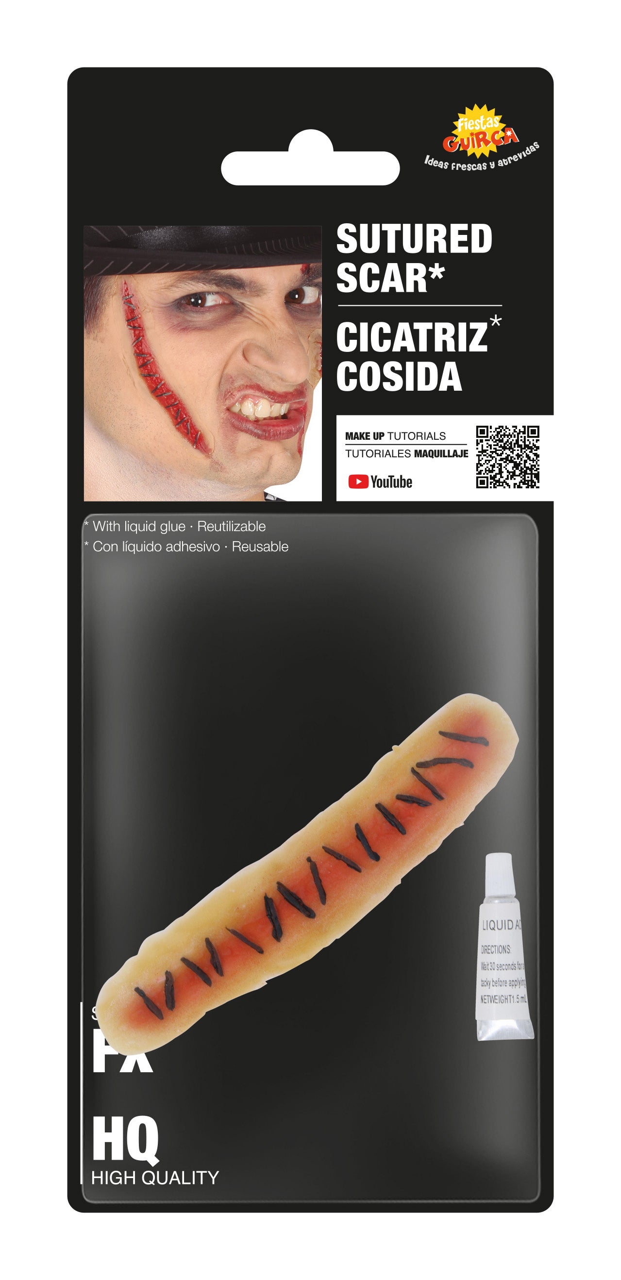 SEAMED SCAR LATEX WITH LIQUID GLUE