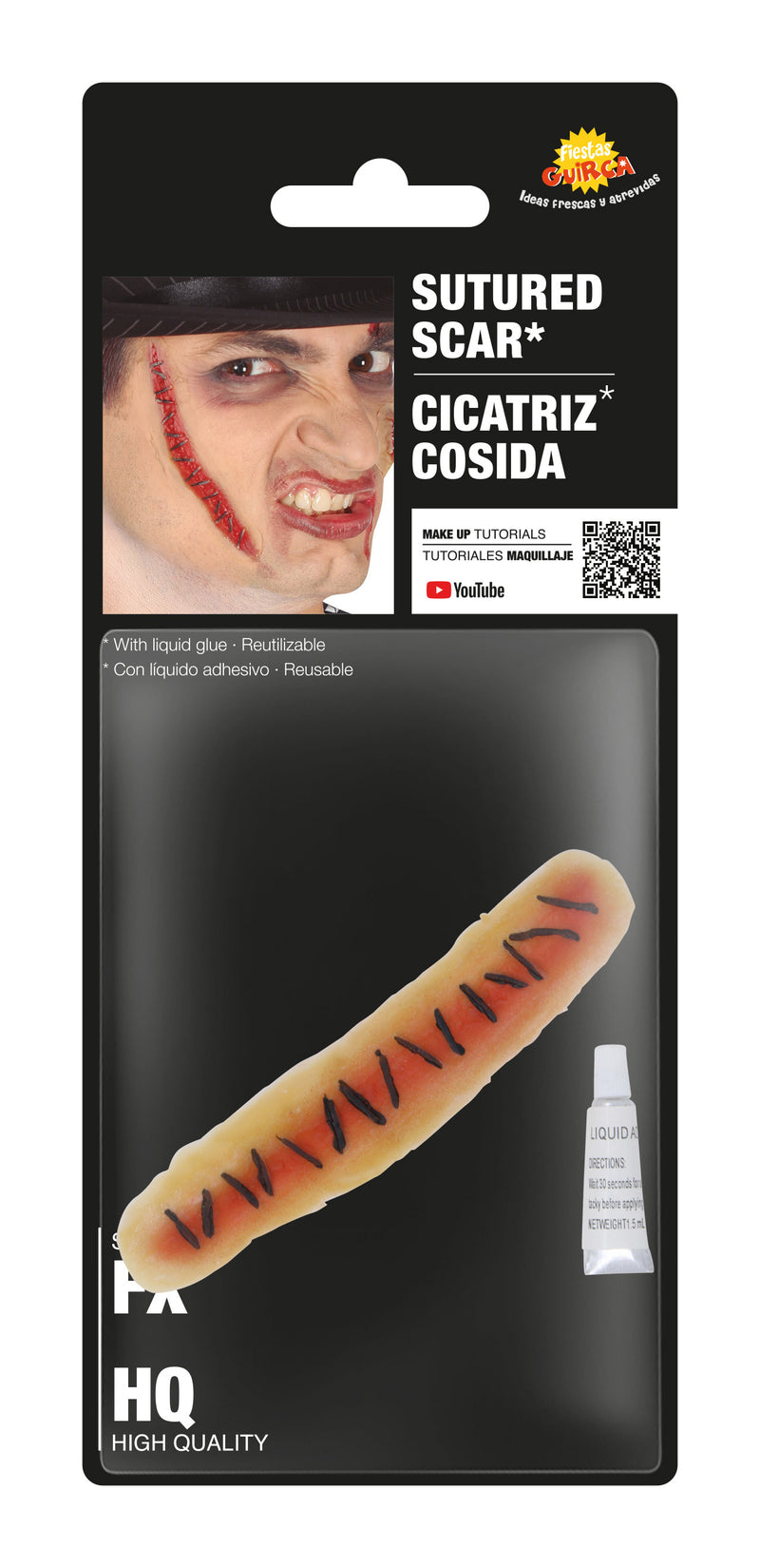 SEAMED SCAR LATEX WITH LIQUID GLUE