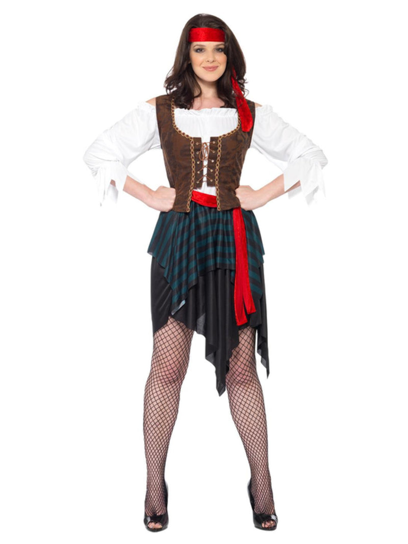 Pirate Lady Costume, Brown - 3