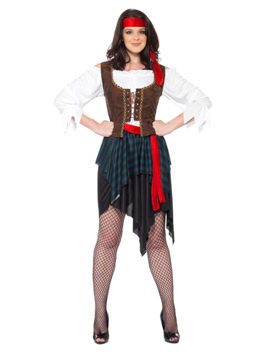 Pirate Lady Costume, Brown - 3