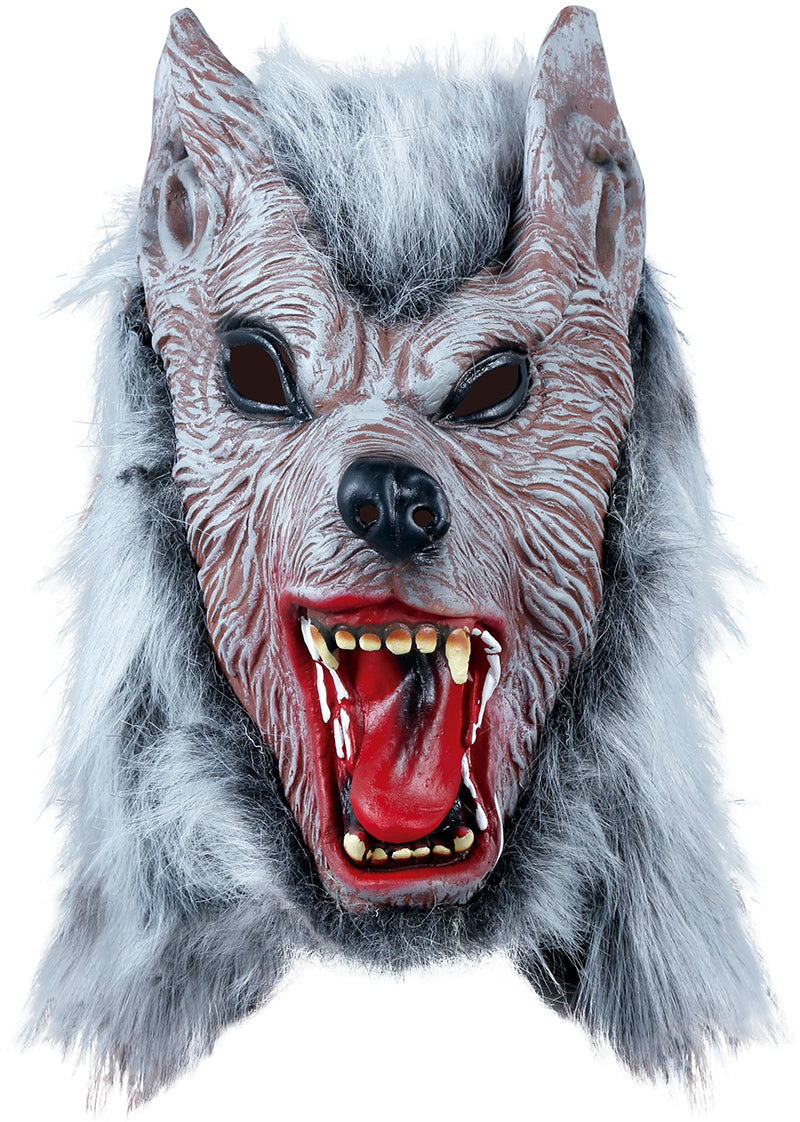 WOLF MASK WITH HAIR, LATEX