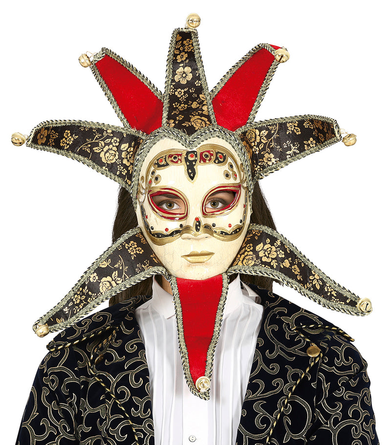 RED WOMAN VENETIAN MASK