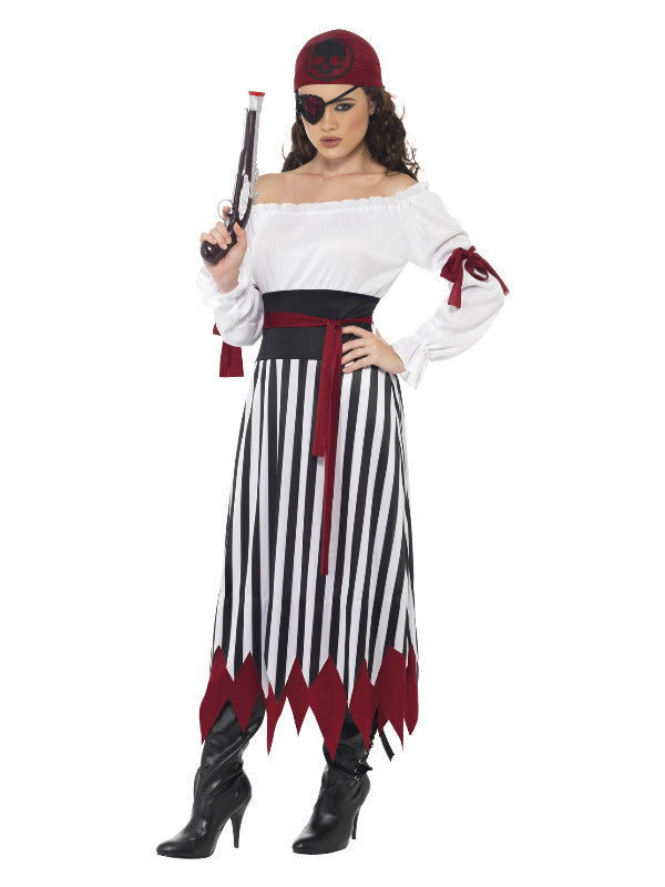 Pirate Lady Costume, Black & White - 2