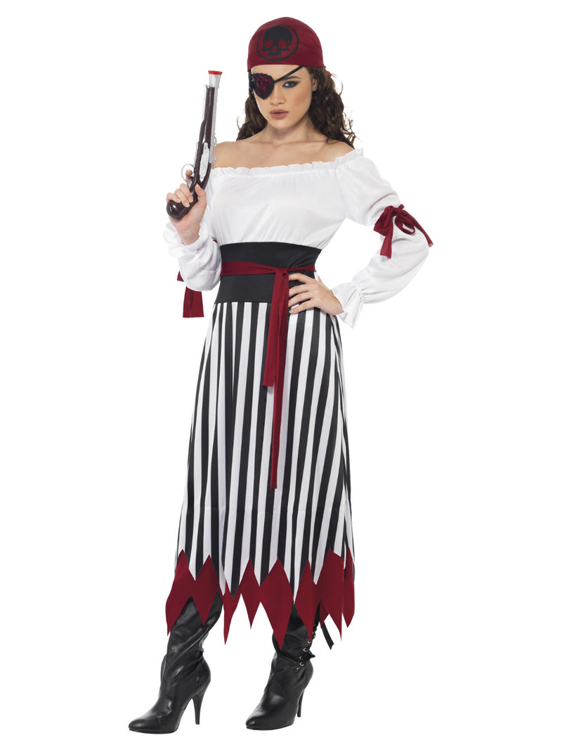 Pirate Lady Costume, Black & White - 1