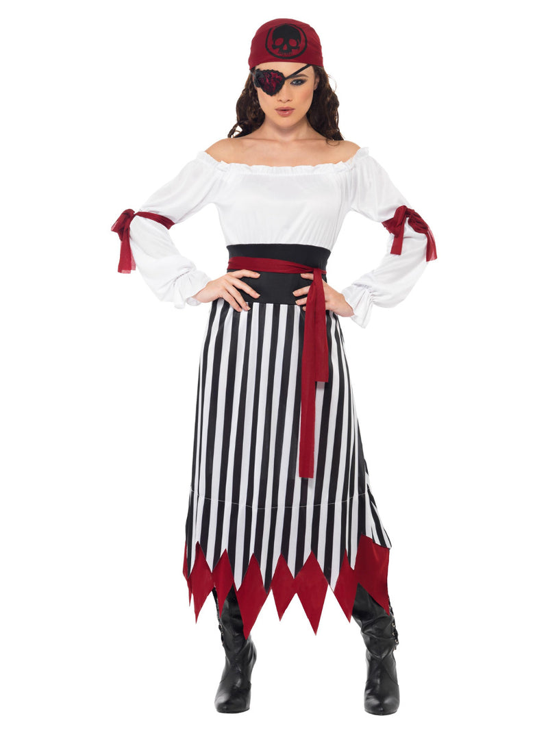 Pirate Lady Costume, Black & White - 5