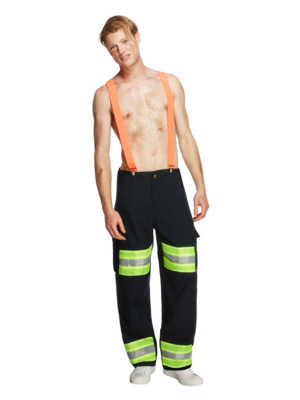Fever Male Firefighter Costume, Blue - 2