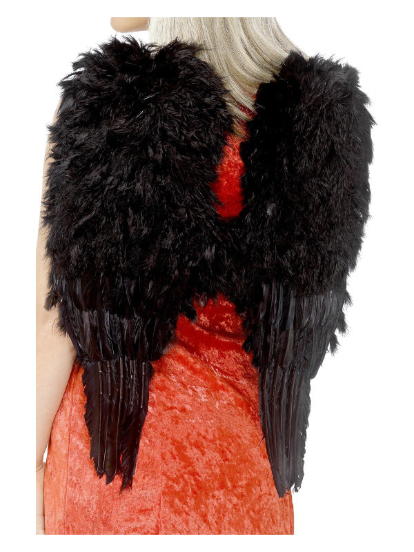 Feather Angel Wings, Black - 2