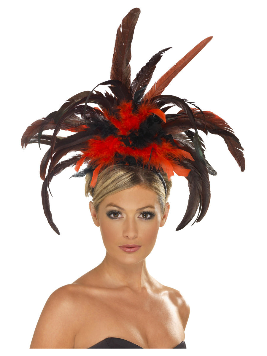 Burlesque Headband, Black & Red - 1