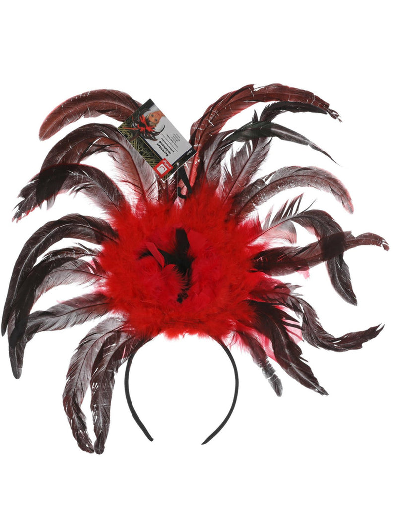 Burlesque Headband, Black & Red - 3
