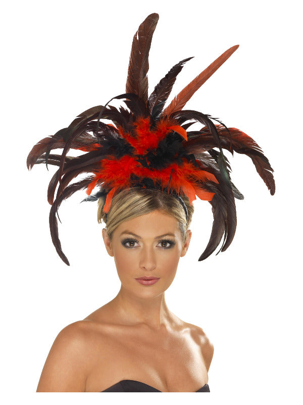 Burlesque Headband, Black & Red - 2