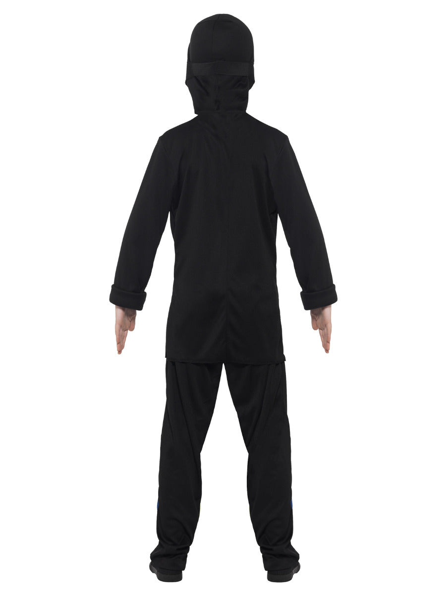Ninja Assassin Costume, Black & Blue - 3