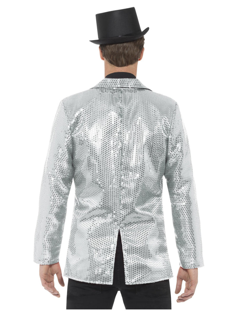 Sequin Jacket, Mens, Silver - 3