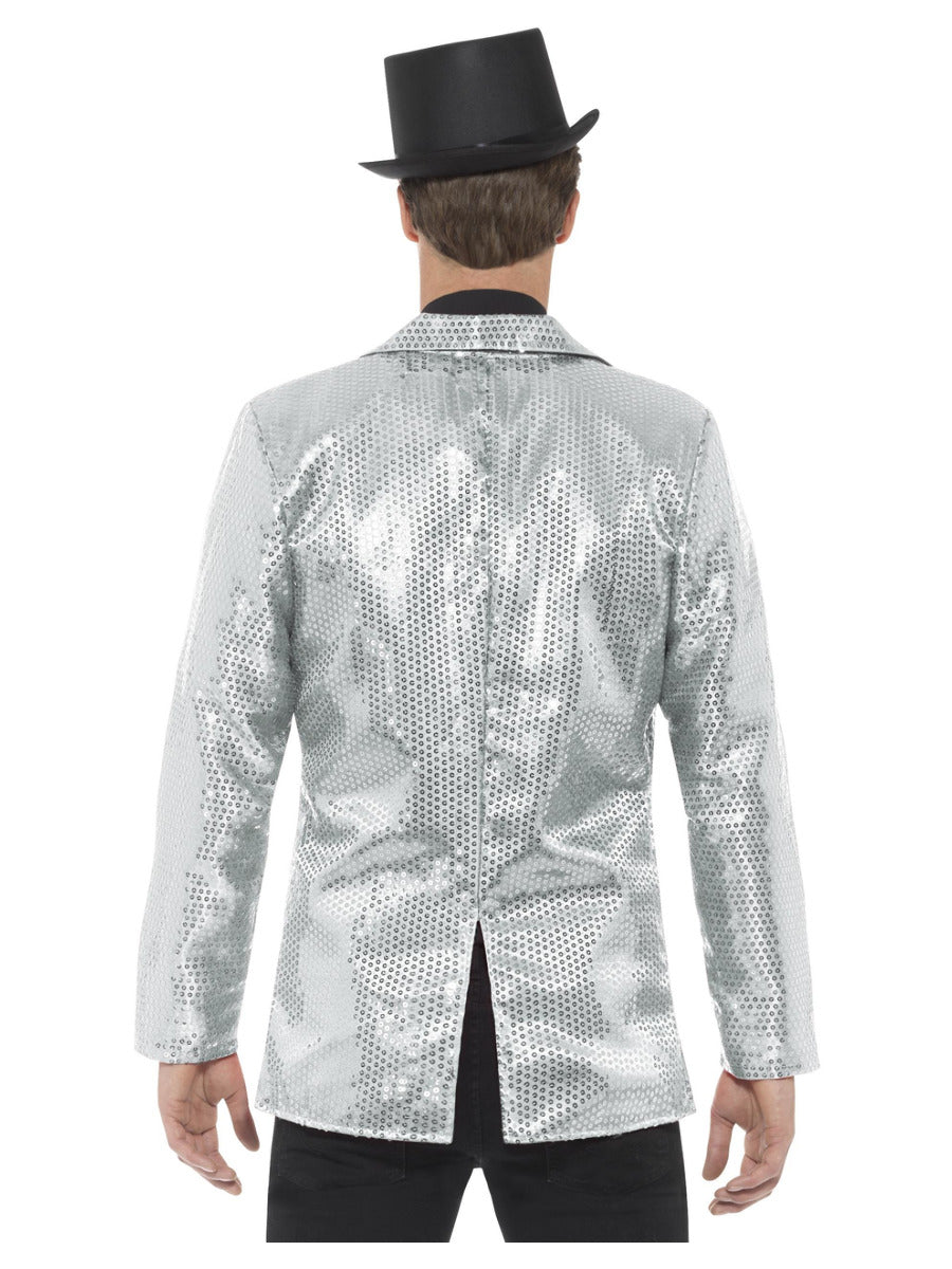 Sequin Jacket, Mens, Silver - 3