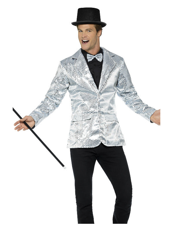 Sequin Jacket, Mens, Silver - 2