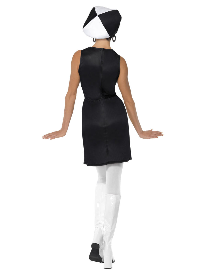 60s Party Girl Costume, Black & White - 3