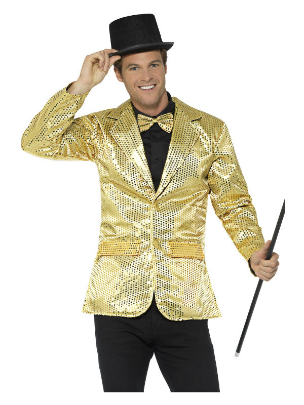 Sequin Jacket, Mens, Gold - 2