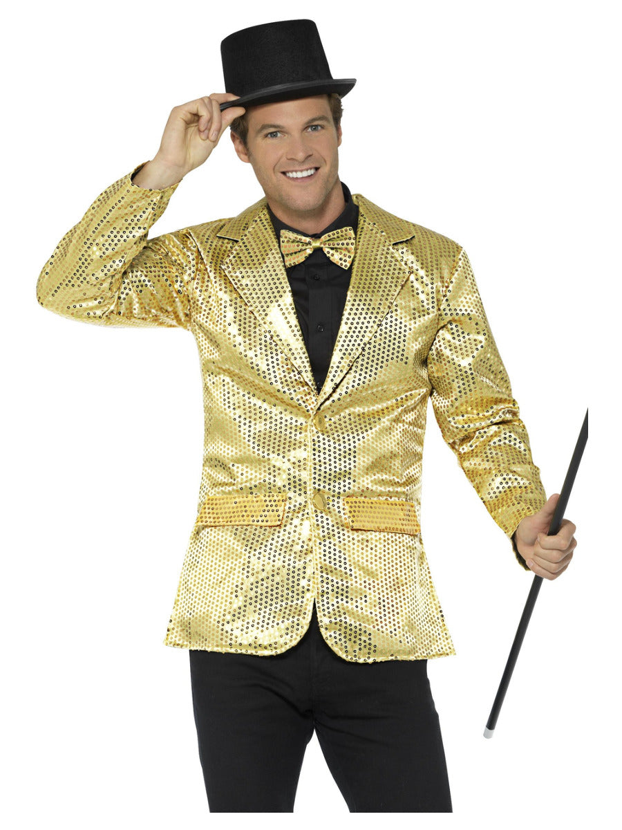 Sequin Jacket, Mens, Gold - 1