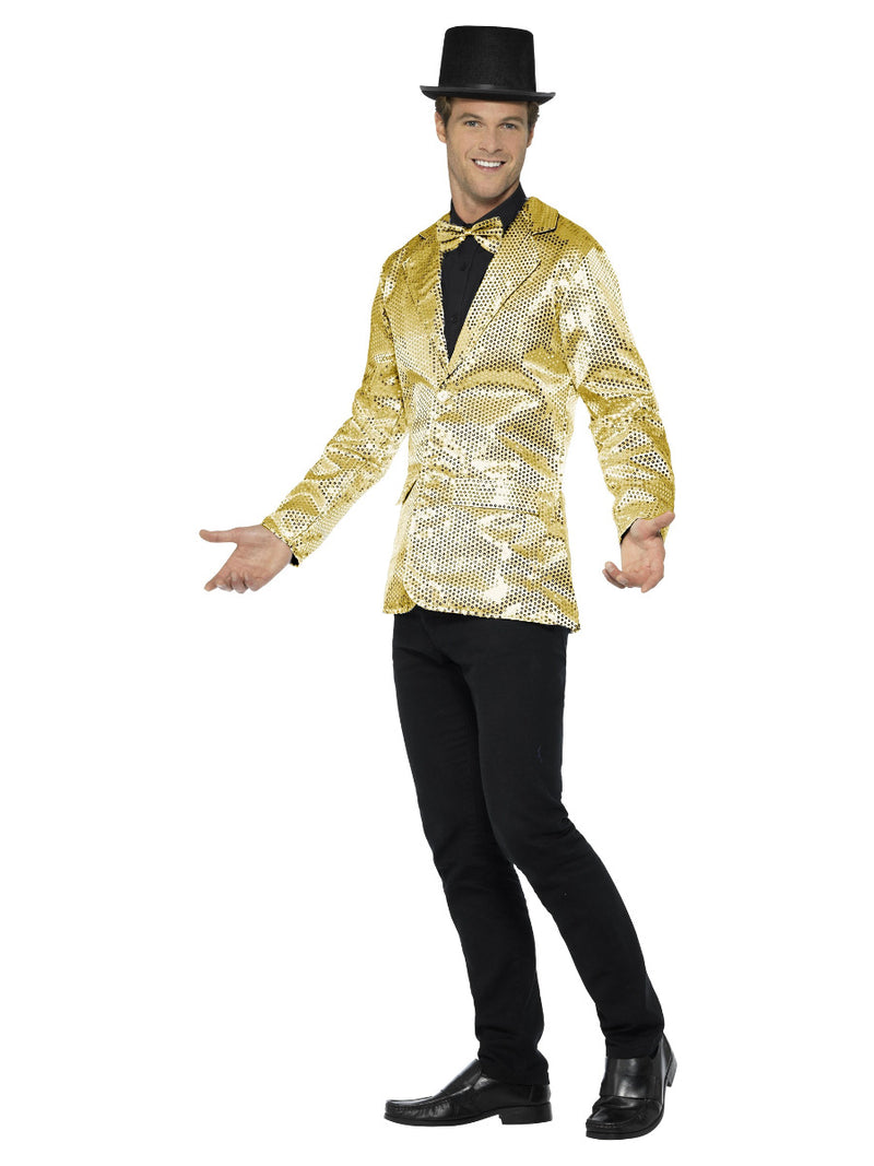 Sequin Jacket, Mens, Gold - 4